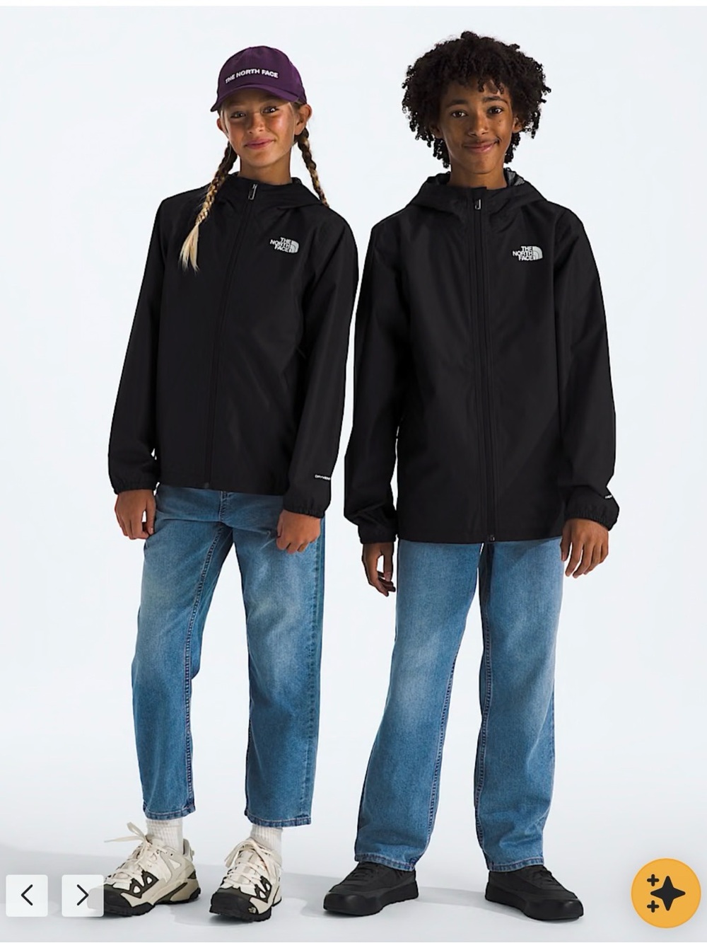 EUC THE NORTHFACE Boys’ & Girls’ Zipline Rain Jacket